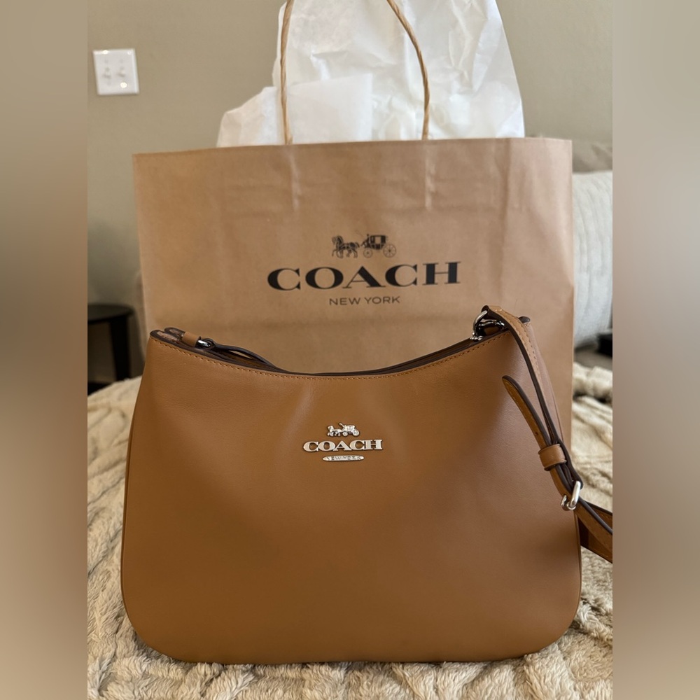 Coach Tan Leather Shoulder Bag